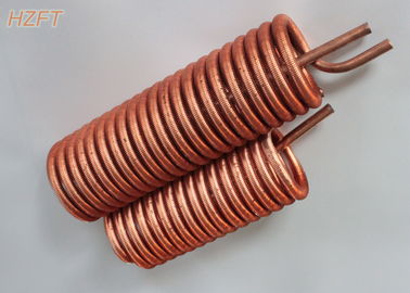 प्रक्रिया कूलर 0.75MM दीवार मोटाई के लिए ऊर्जा की बचत Finned Copper Coil हीट एक्सचेंजर